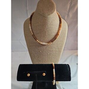 Honora brown and white ombre pearls